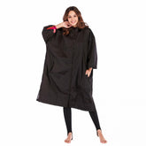 Waterproof Change Robe, Long Sleeve Hooded Thicken Cloak- Wading Sports Warm Jacket- Quick Dry Outdoor Parka Trench Coat - Unisex Oversized Fit All